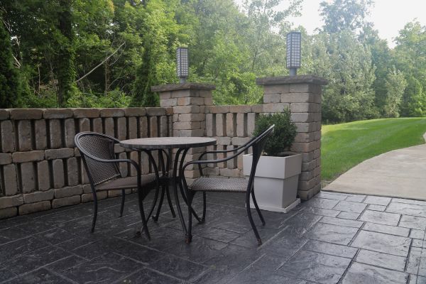 Stamped Concrete Patio Installation in West Des Moines